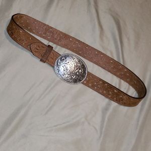 Brown leather belt
